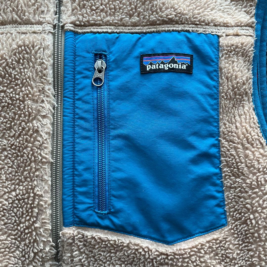 ★レアカラー！美品★patagonia レトロX ベスト M★ベージュ/ブルー