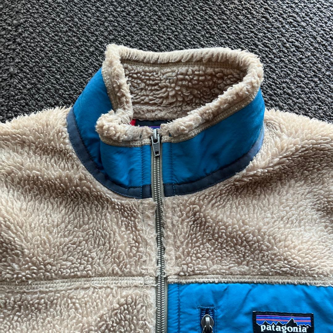 ★レアカラー！美品★patagonia レトロX ベスト M★ベージュ/ブルー