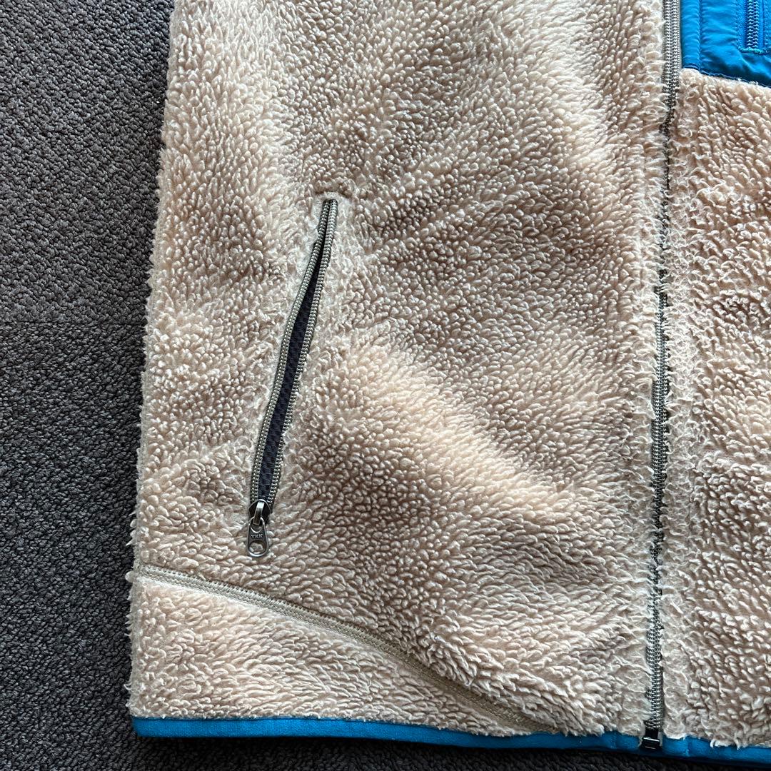 ★レアカラー！美品★patagonia レトロX ベスト M★ベージュ/ブルー