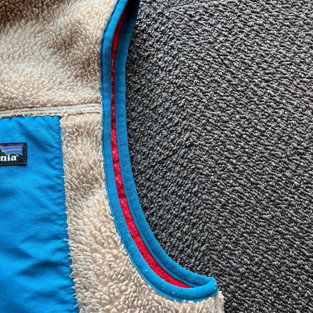 ★レアカラー！美品★patagonia レトロX ベスト M★ベージュ/ブルー