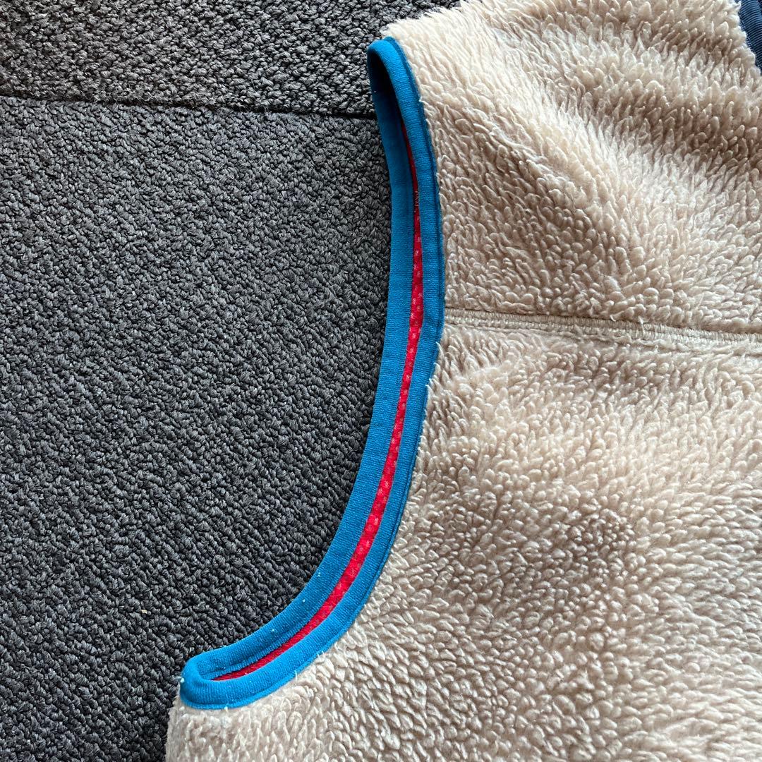 ★レアカラー！美品★patagonia レトロX ベスト M★ベージュ/ブルー