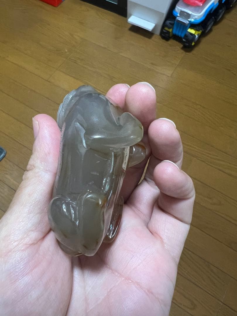中国骨董　清時代瑪瑙獅子、アンティーク