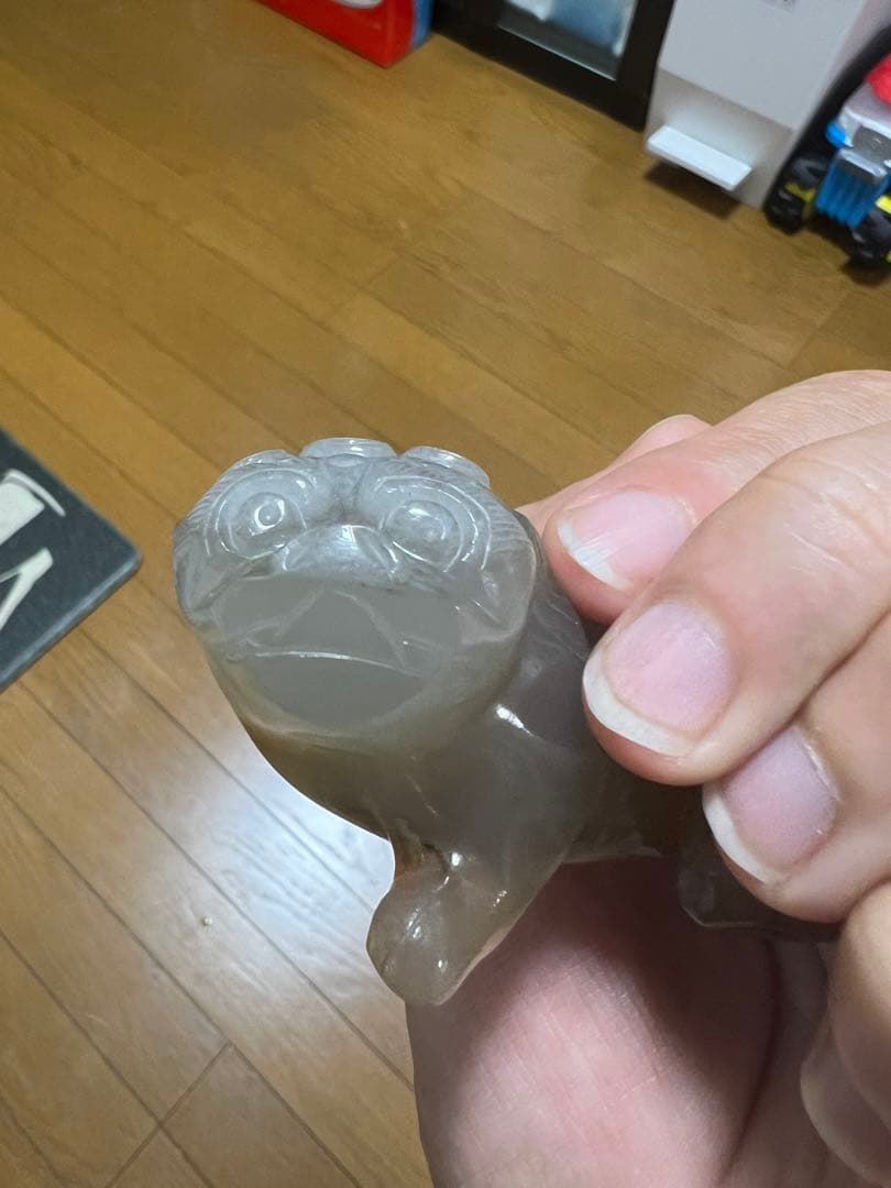 中国骨董　清時代瑪瑙獅子、アンティーク