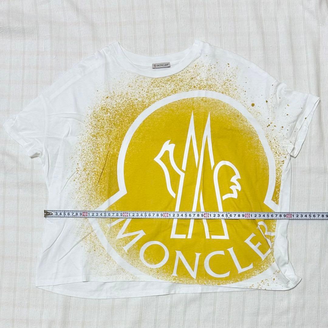 【美品】モンクレール　フロントビッグロゴ　スプレーロゴ　半袖Tシャツ　M