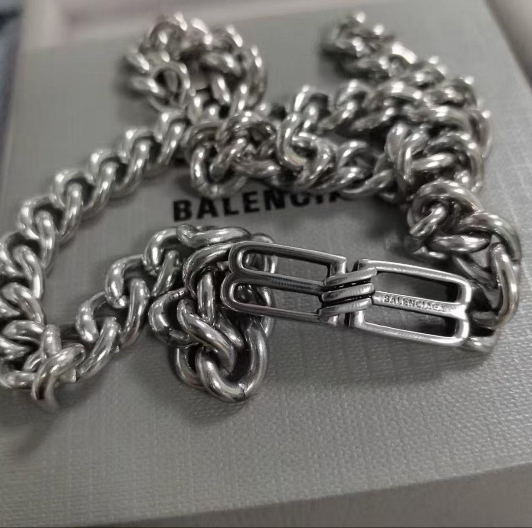 BALENCIAGA 新品同様 シルバーチェーンネックレス