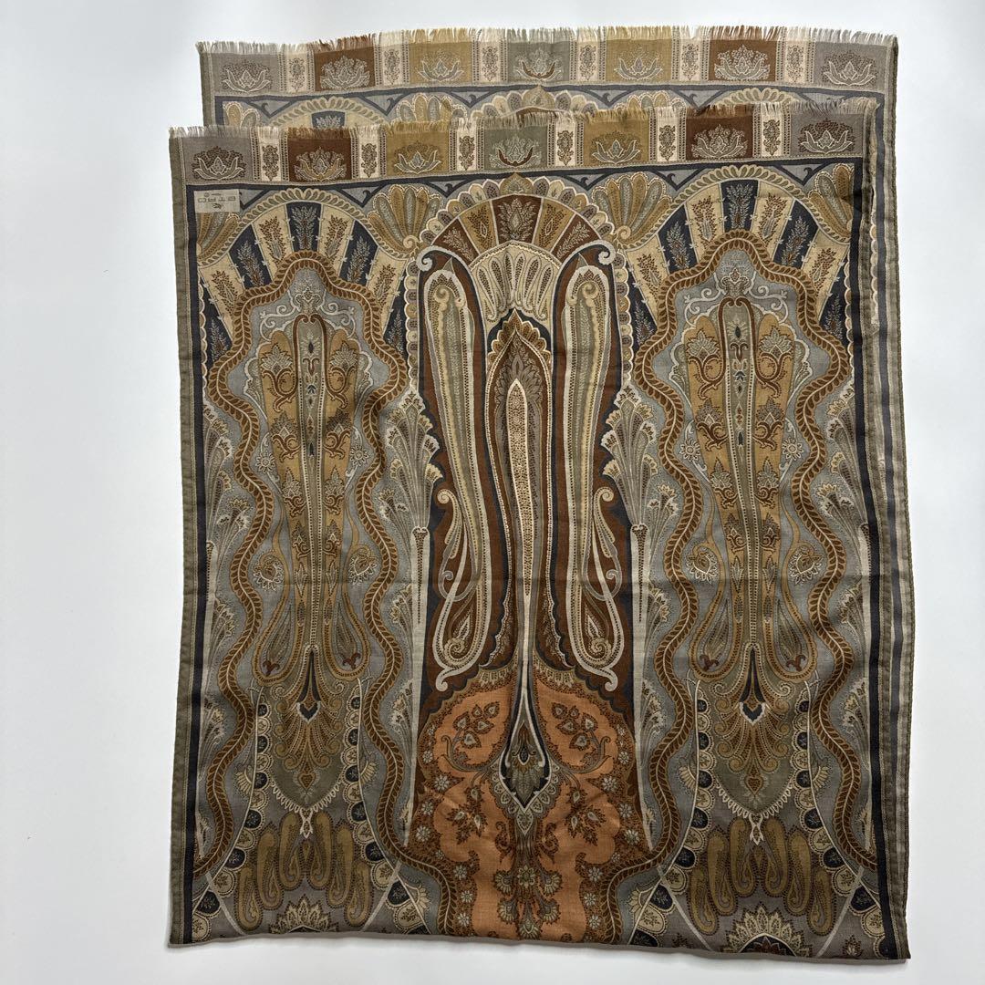 ETRO エトロ　カシミヤシルクストール　総柄