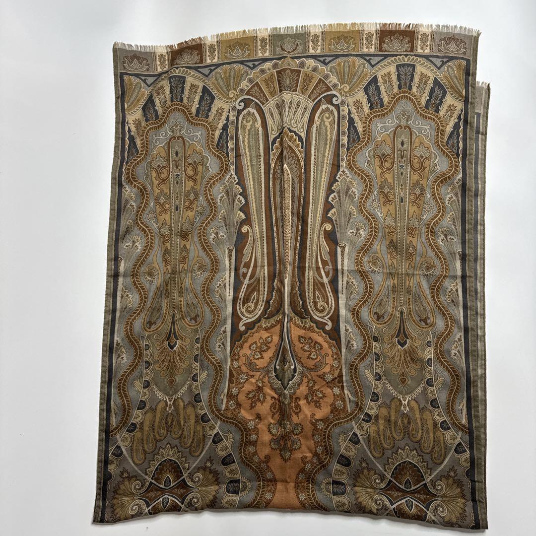ETRO エトロ　カシミヤシルクストール　総柄