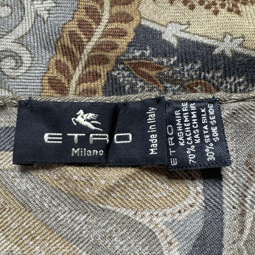 ETRO エトロ　カシミヤシルクストール　総柄
