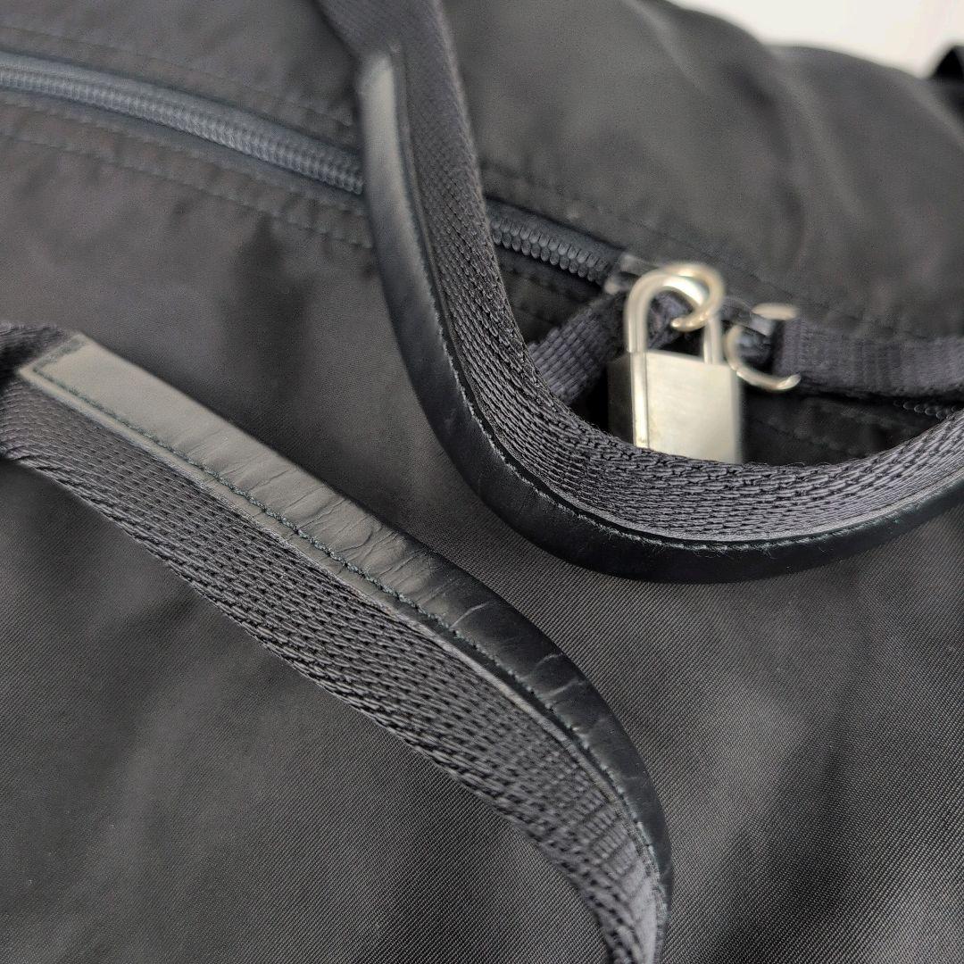 美品✨PRADA ボストンバッグ 2way カデナ ナイロン×レザー ブラック