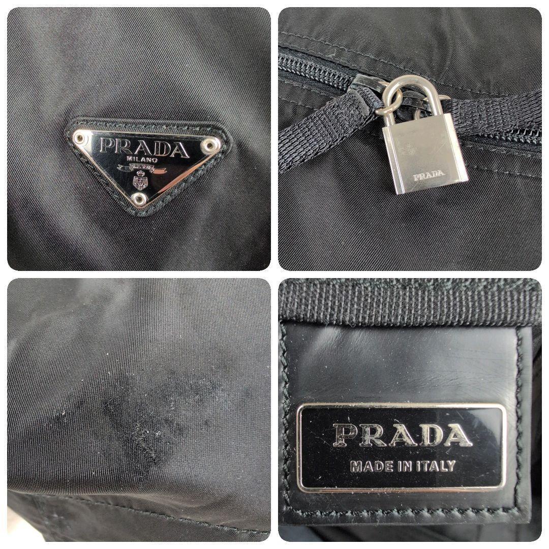 美品✨PRADA ボストンバッグ 2way カデナ ナイロン×レザー ブラック