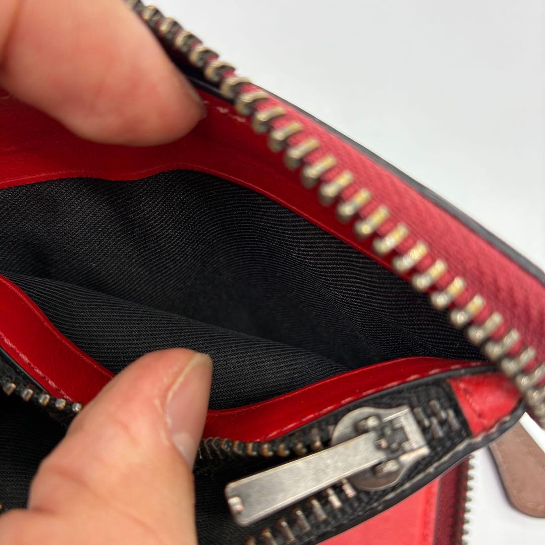 極美品】コーチ COACH 二つ折り財布 ラウンドファスナー ブラック 237
