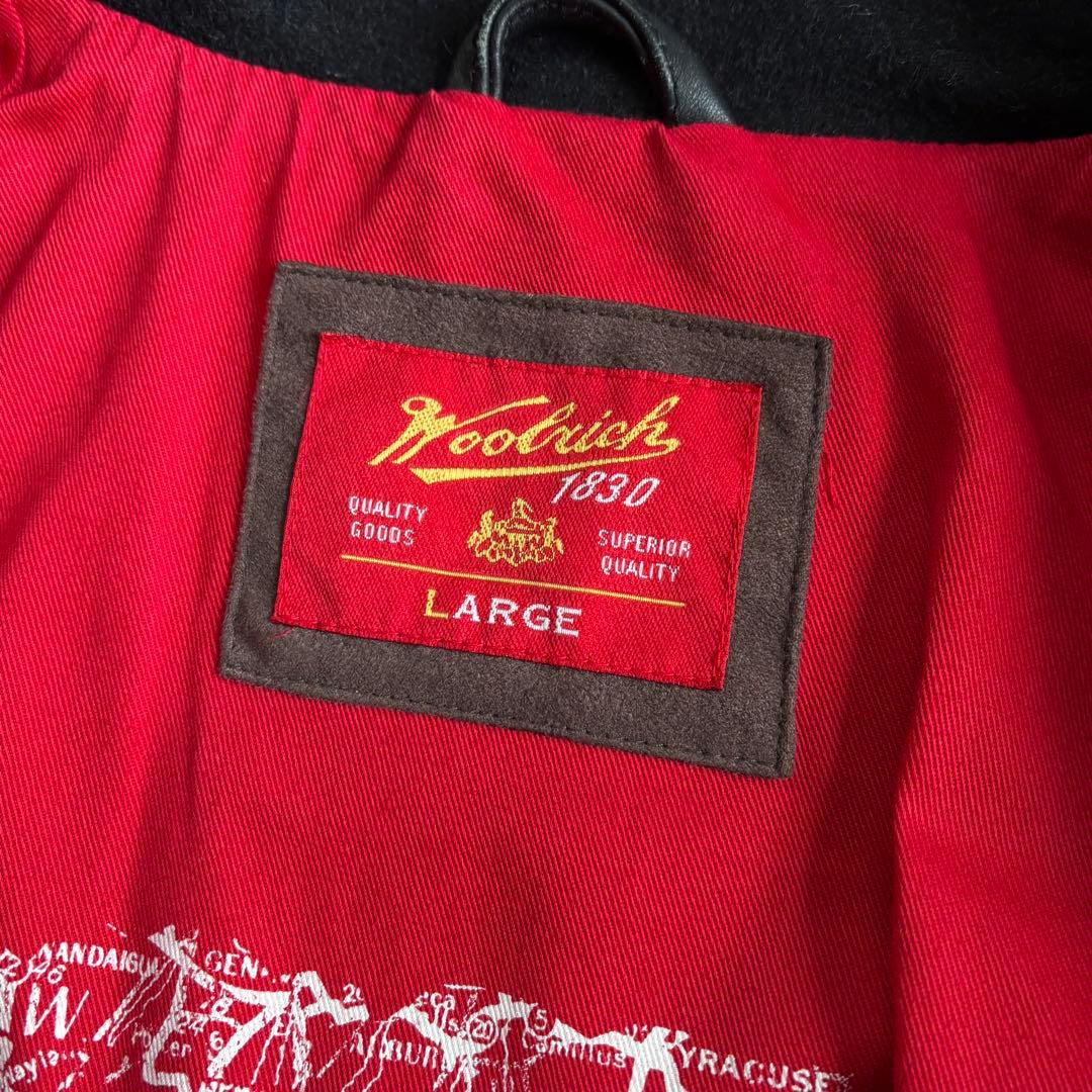 ジャケット・アウター 90s WOOLRICH leather switching wool JKT