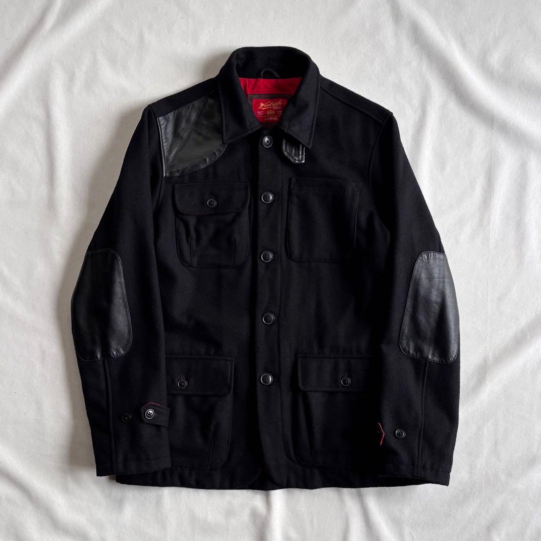 ジャケット・アウター 90s WOOLRICH leather switching wool JKT
