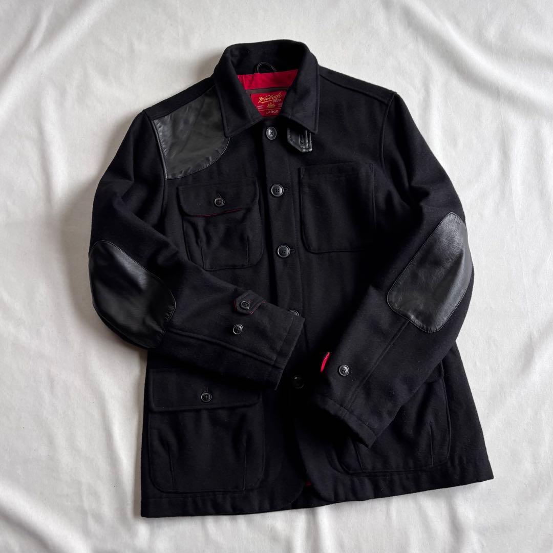 ジャケット・アウター 90s WOOLRICH leather switching wool JKT