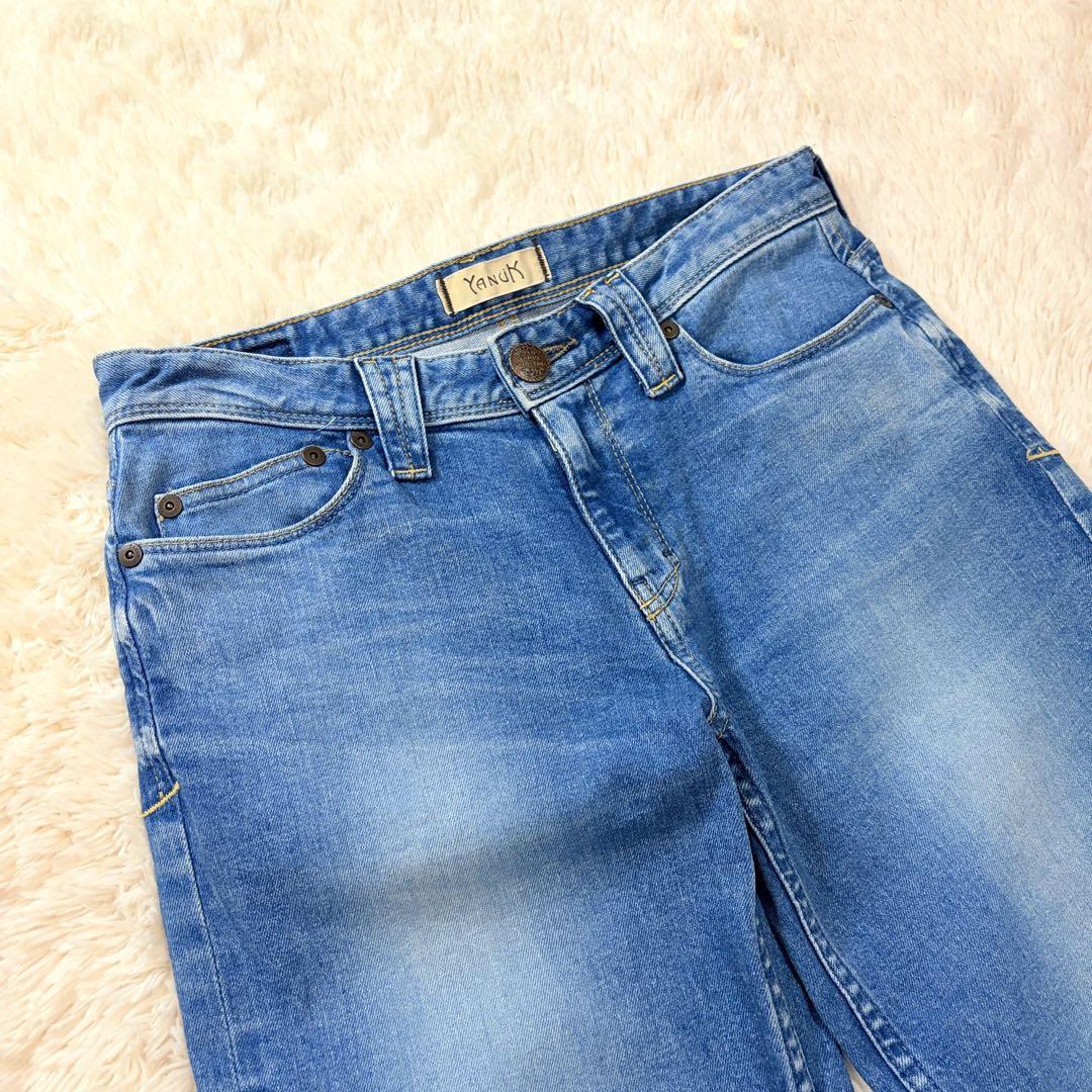 YANUK ヤヌーク バギーデニム 日本製 23 カットオフ補正あり レディース