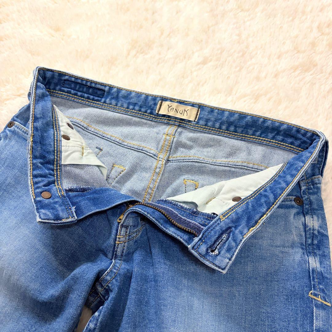YANUK ヤヌーク バギーデニム 日本製 23 カットオフ補正あり レディース