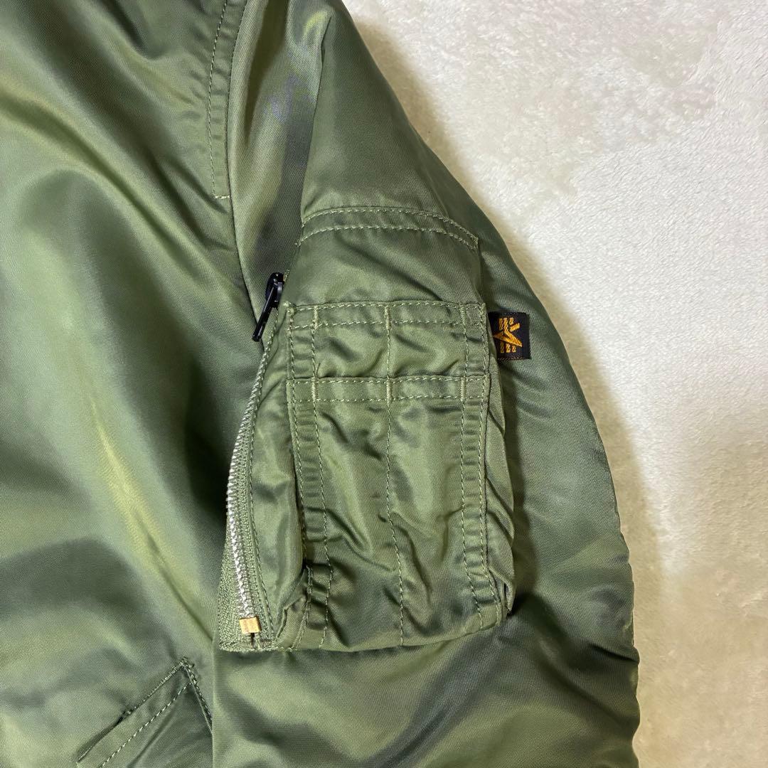 【美品】ALPHA MA-1 フライトジャケット M カーキ セージグリーン