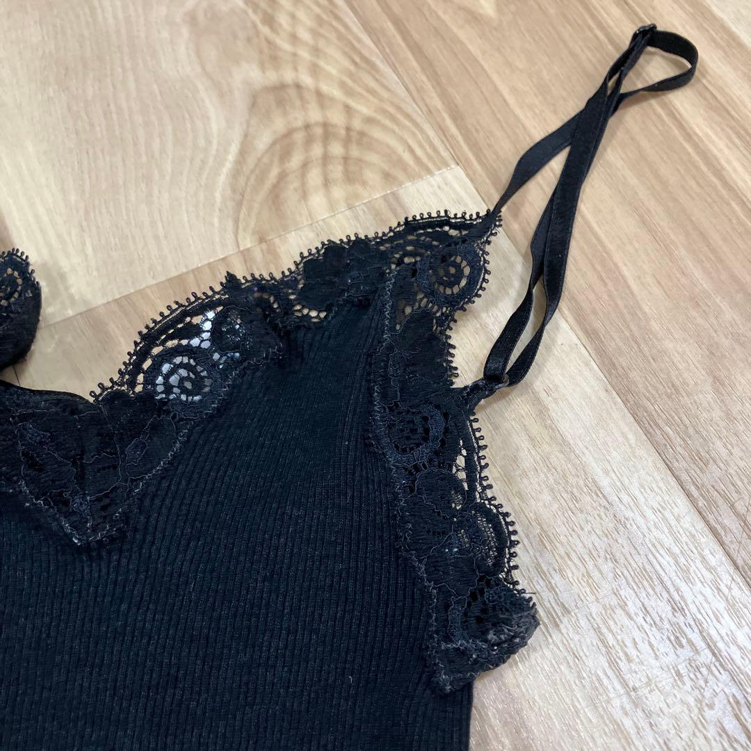 最終価格【美品】OSCALITOシルク混 キャミソール ブラック イタリア製