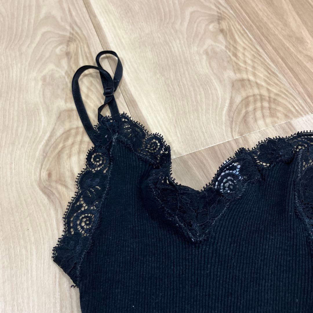 最終価格【美品】OSCALITOシルク混 キャミソール ブラック イタリア製
