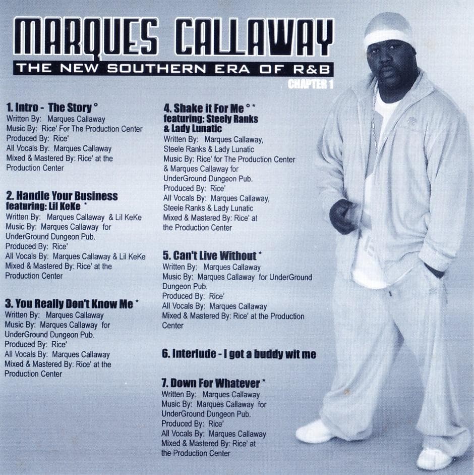 洋楽 marques callaway soul r&b gangsta  g-rap
