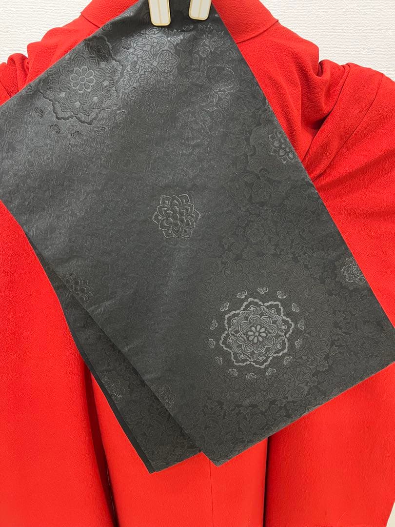 刺繍入り　色無地　振り袖　フルセット　別誂長襦袢　服部袋帯　成人式　鉾　800