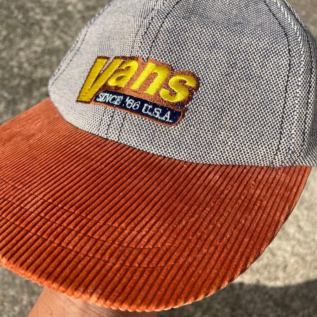 90's~ VANS オール刺繍 オールドキャップ 帽子