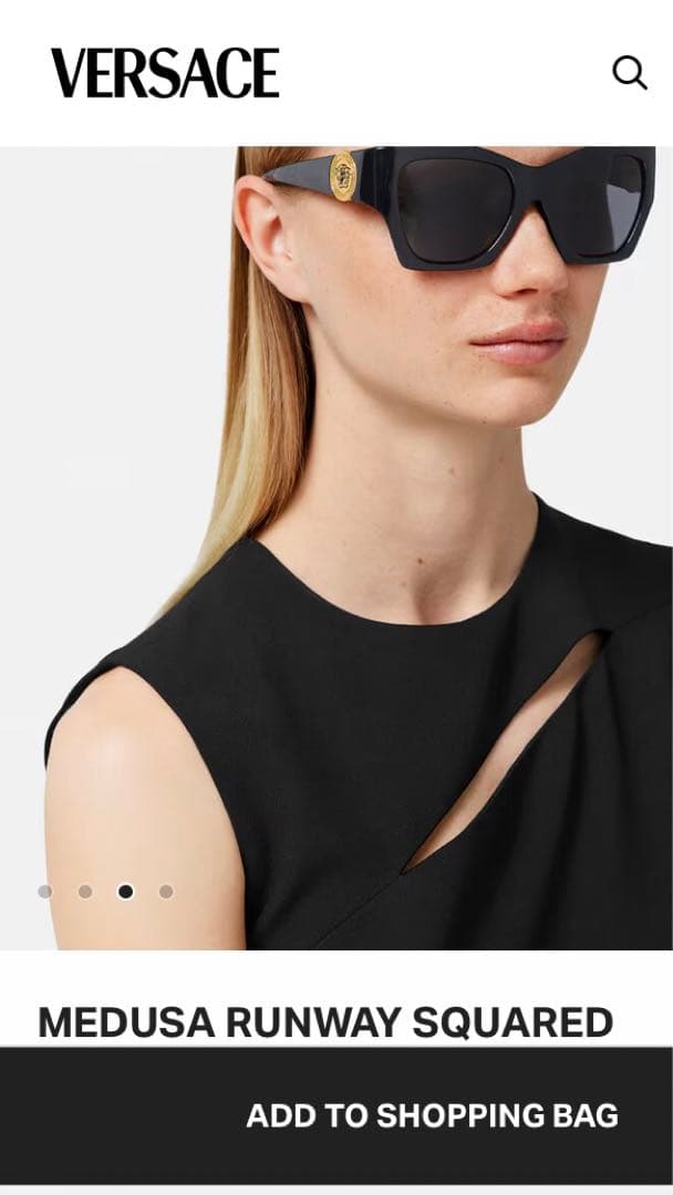 小物 versace MEDUSA RUNWAY SQUARED SUNGL