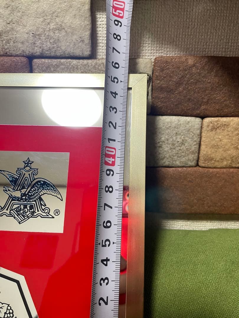 Budweiser ミラー　バドワイザー　壁掛け鏡 ビンテージ広告 フレーム付き