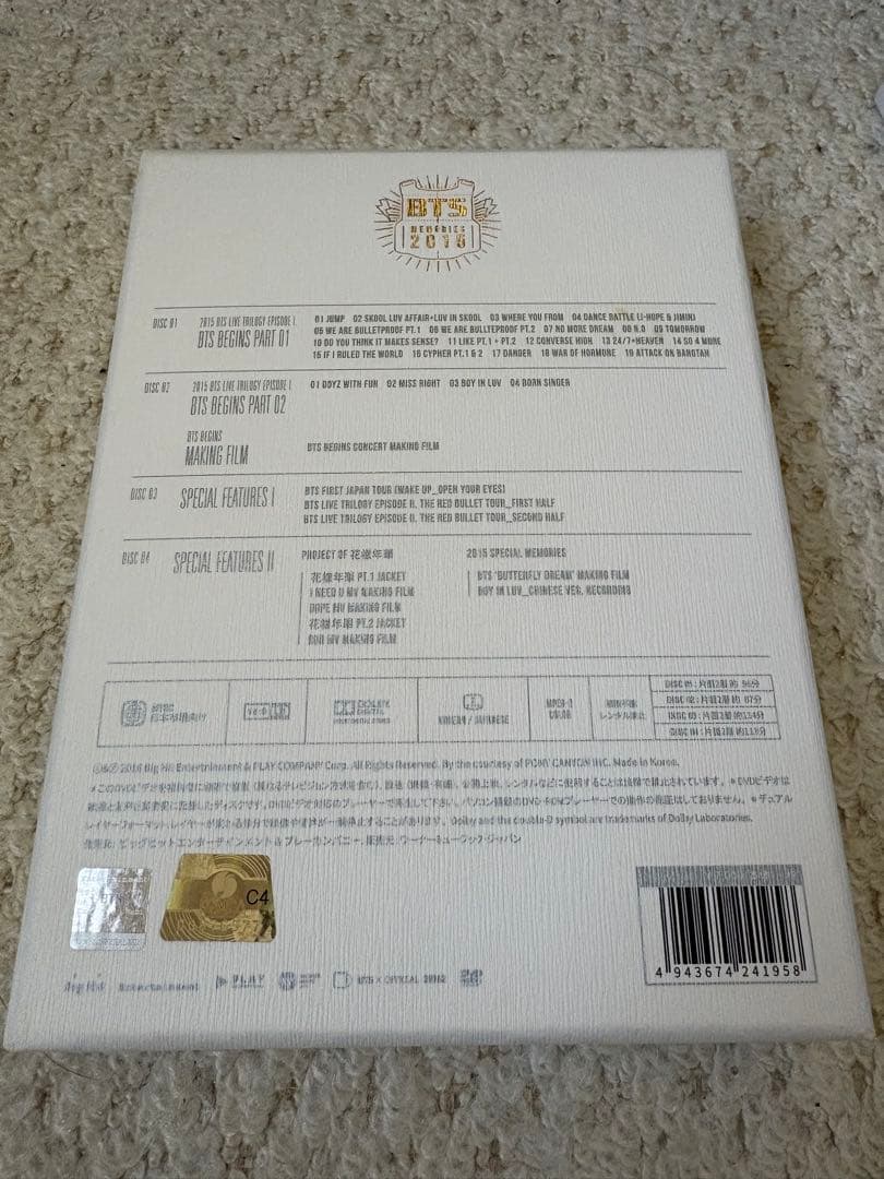 K-POP・アジア BTS MEMORIES OF 2015 DVD