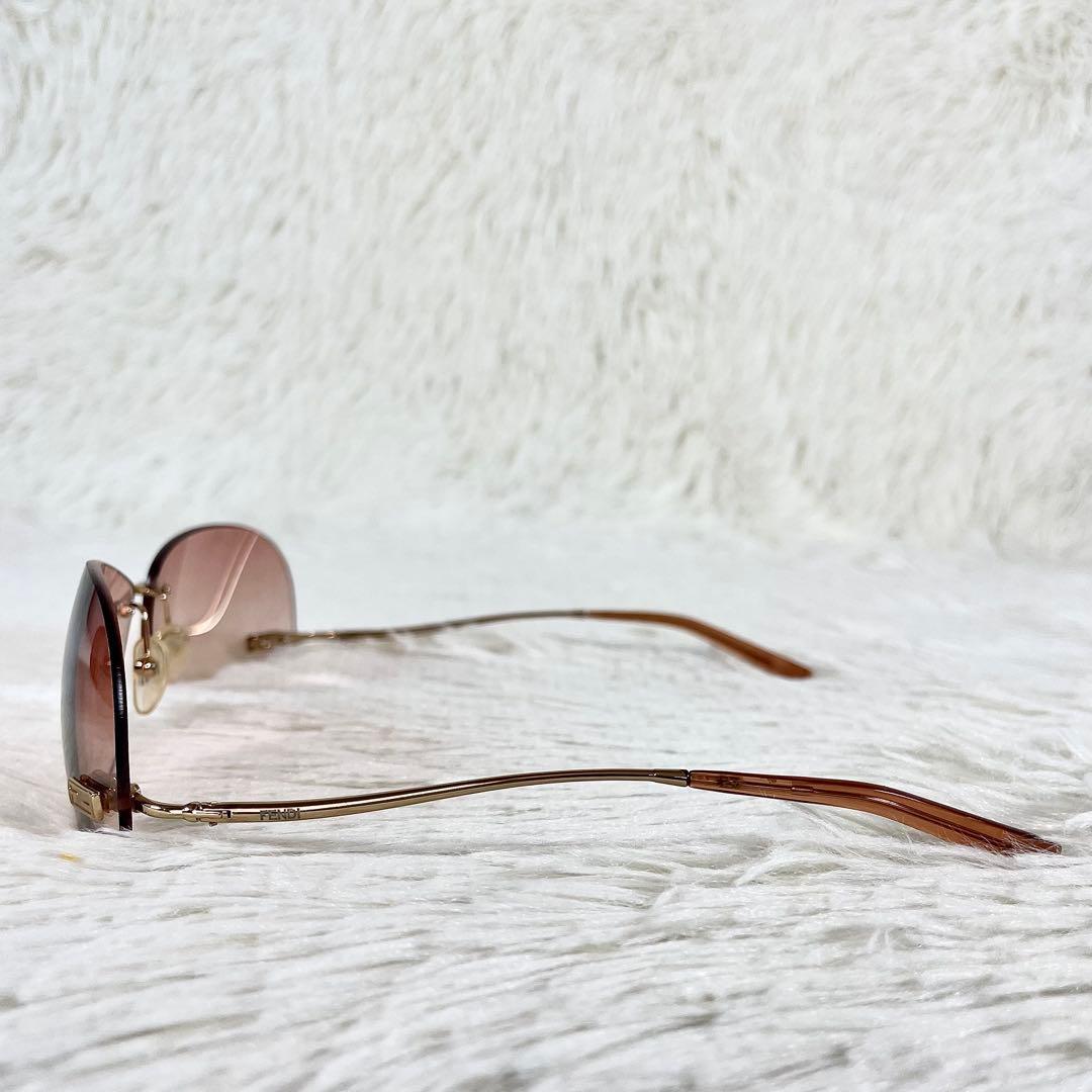 美品　FENDI　フェンディ　サングラス　SL7410　ズッカ　ブラウンレンズ