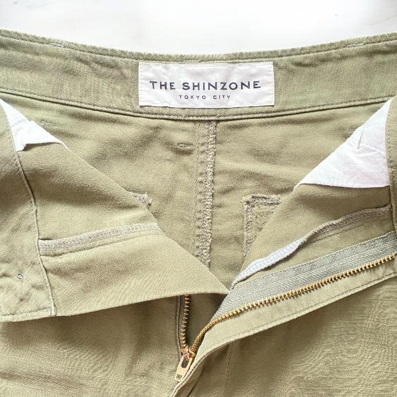 THE SHINZONE ウォッシュドベイカースカート 36 L カーキ