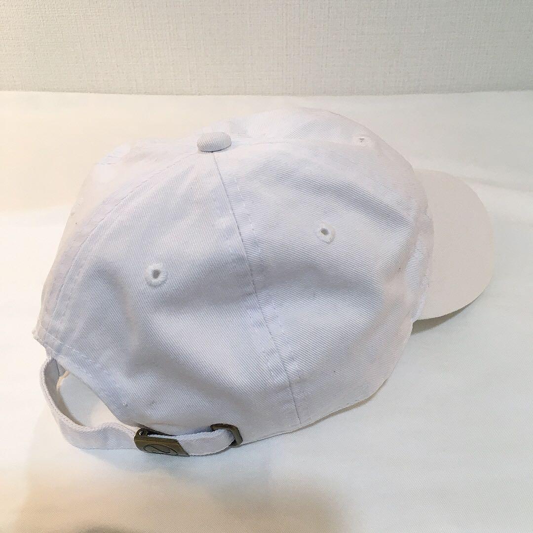 M&H レア CHANEL 面白い ロゴ ベースボールキャップ ホワイト