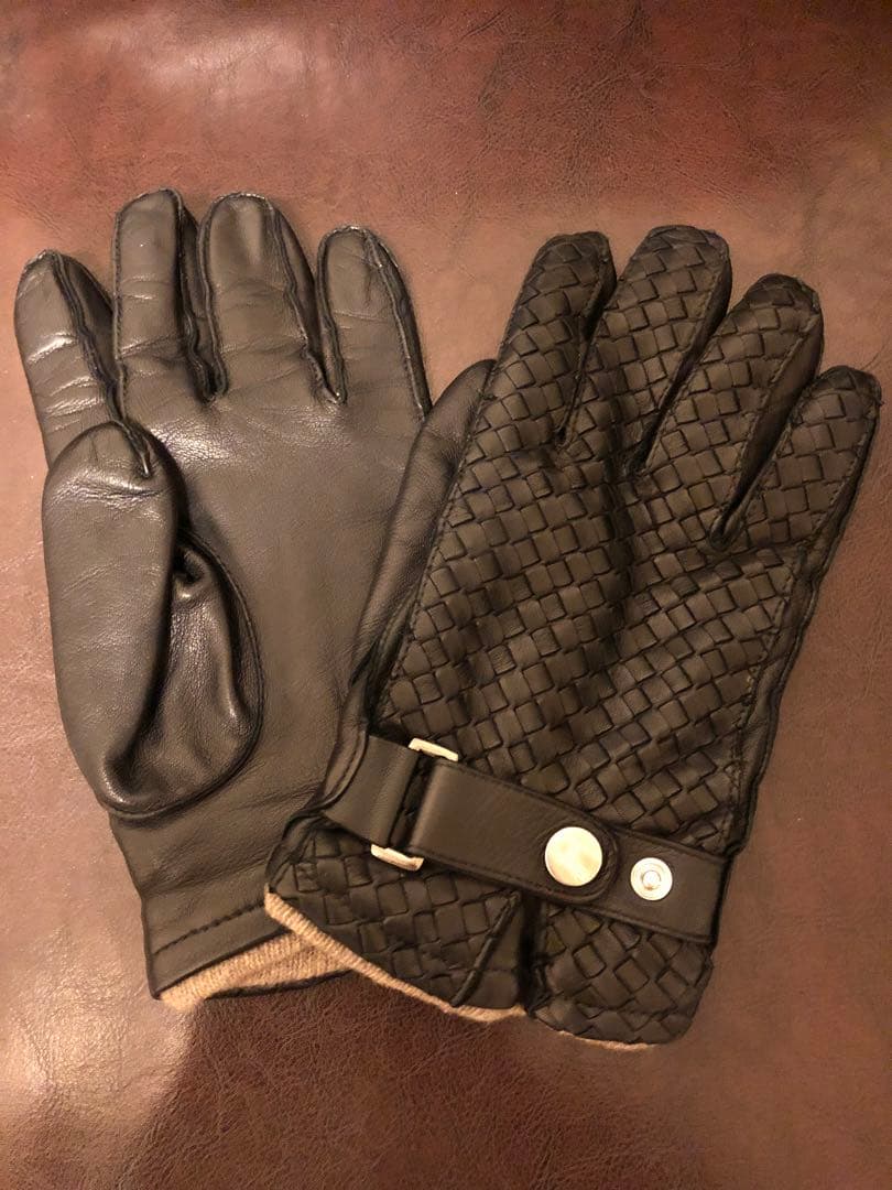イタリア製ハンドメイド　ナノ・ユニバース×Gloves ブラック　8 1/2