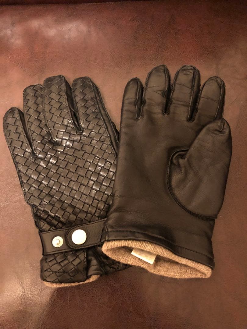 イタリア製ハンドメイド　ナノ・ユニバース×Gloves ブラック　8 1/2
