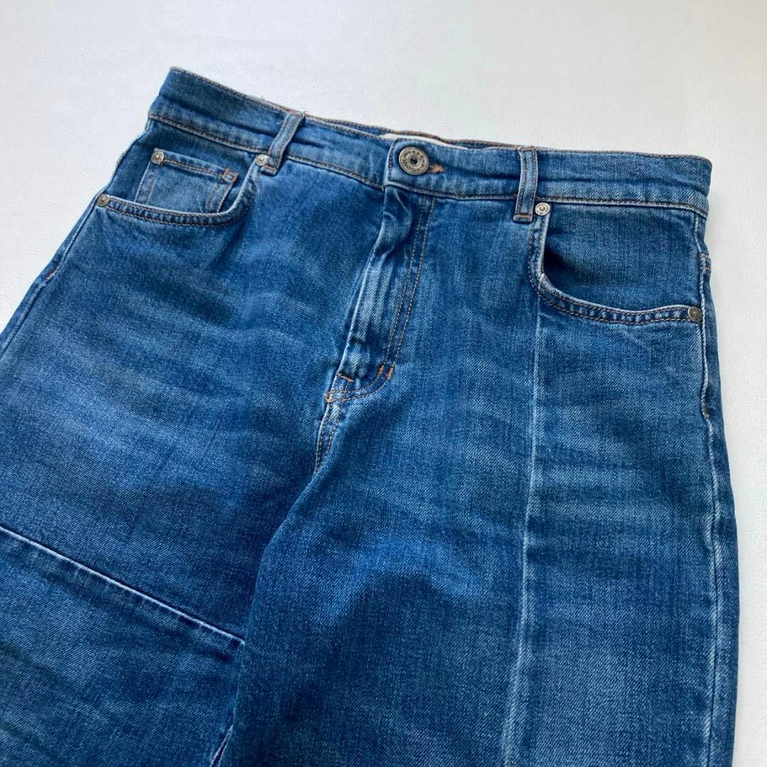 【美品】Max Mara　近年モデル アシンメトリー デニムパンツ ストレッチ