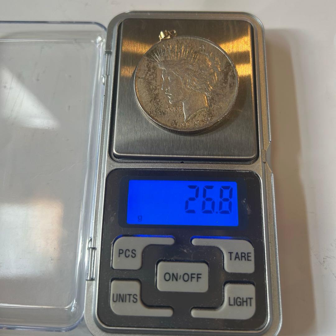 K18付き 1922年 アメリカ ピースダラー 1ドル銀貨 歴史と平和を象徴