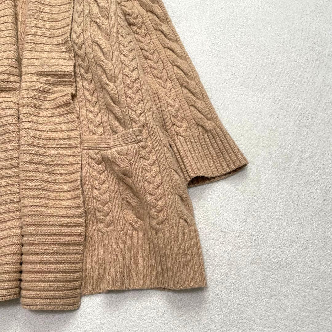ポロラルフローレン カシミヤ ケーブル編み ニット ロングカーディガン ショール