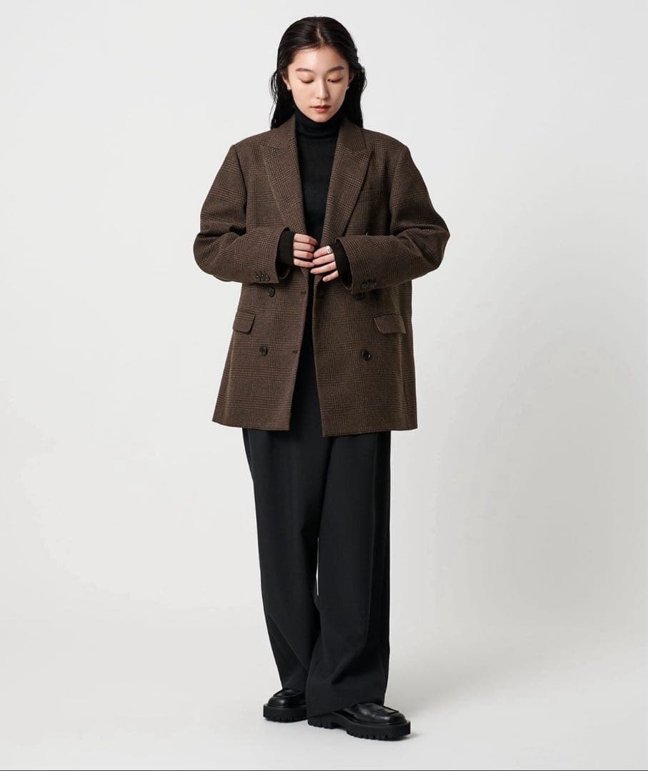 ＜MARW UNITED ARROWS＞オーバー ダブル ジャケット ブラウン