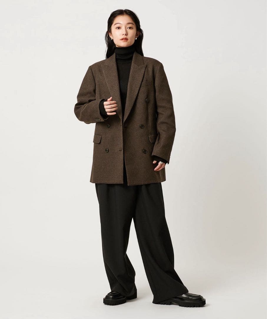 ＜MARW UNITED ARROWS＞オーバー ダブル ジャケット ブラウン