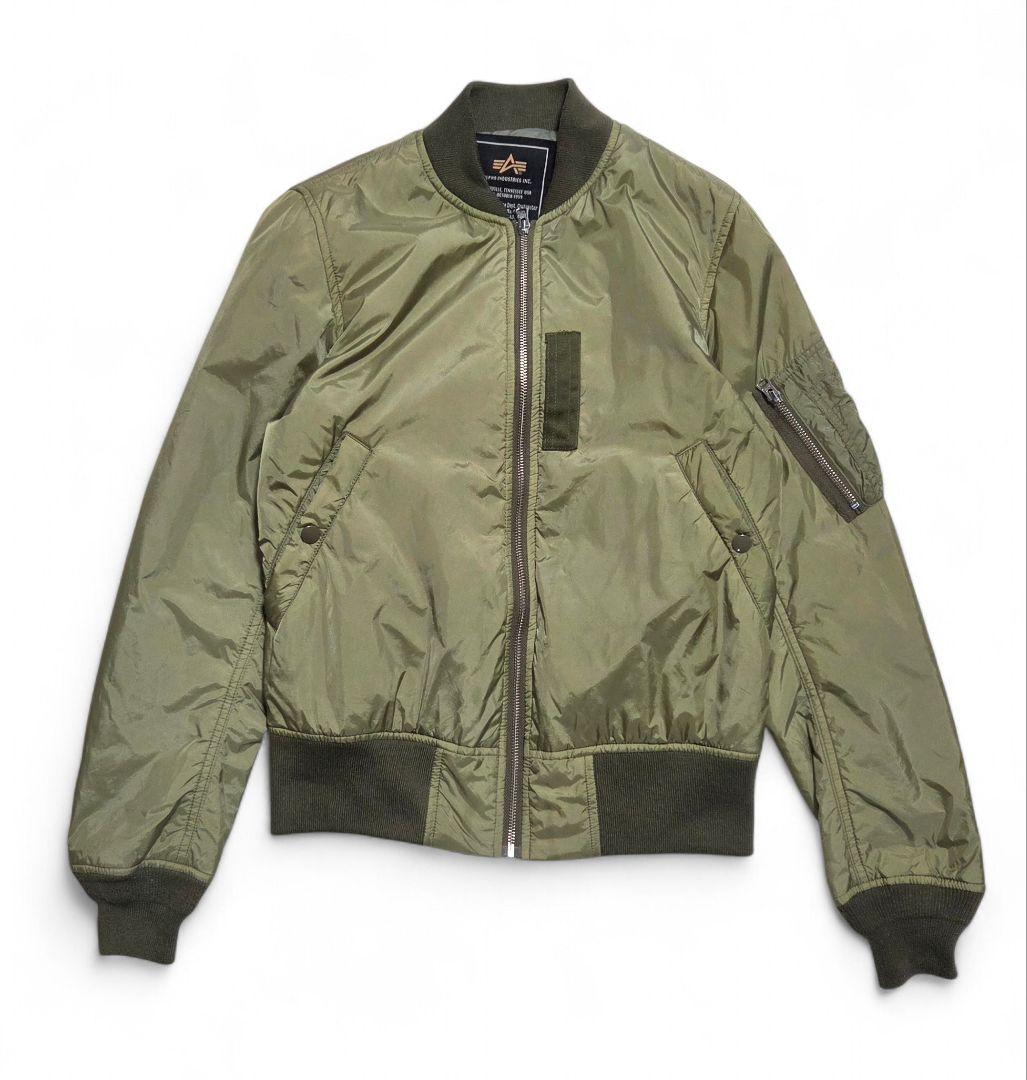 【ALPHA INDUSTRIES】MA-1ライト ジャケット カーキ Mサイズ