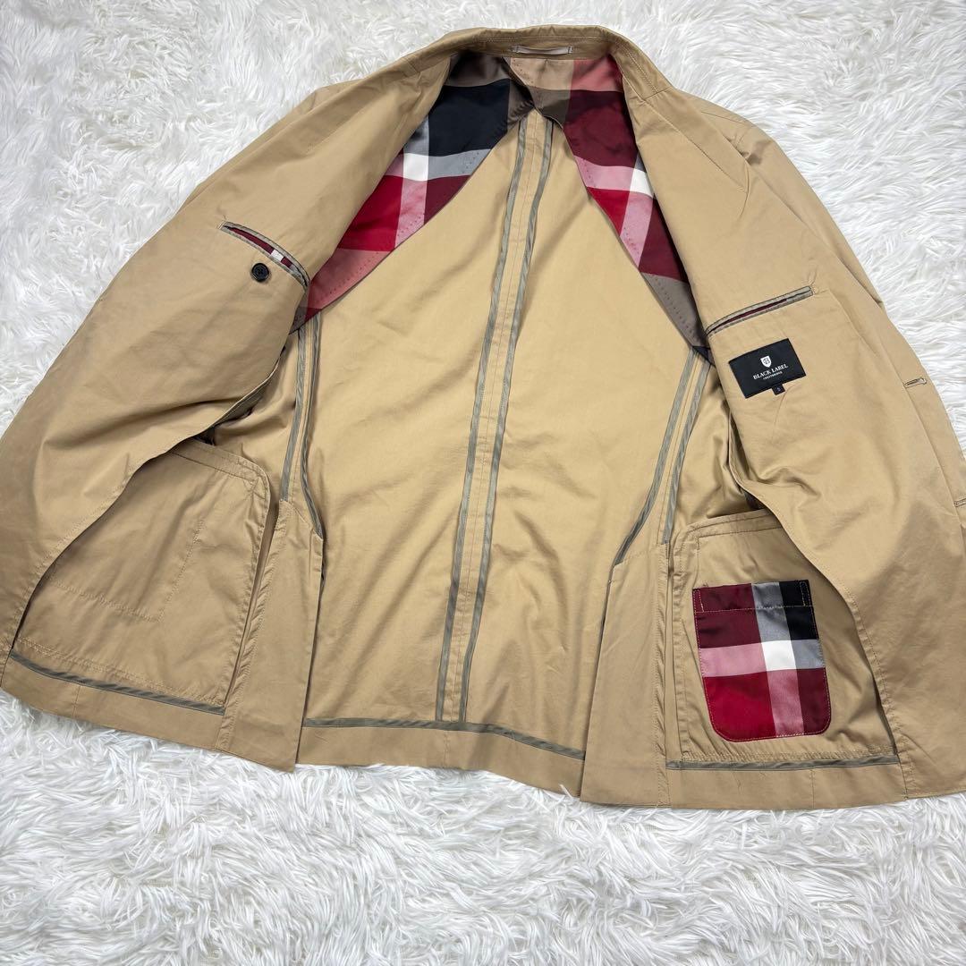 ブラックレーベルクレストブリッジ ジャケット ベージュCBチェック S