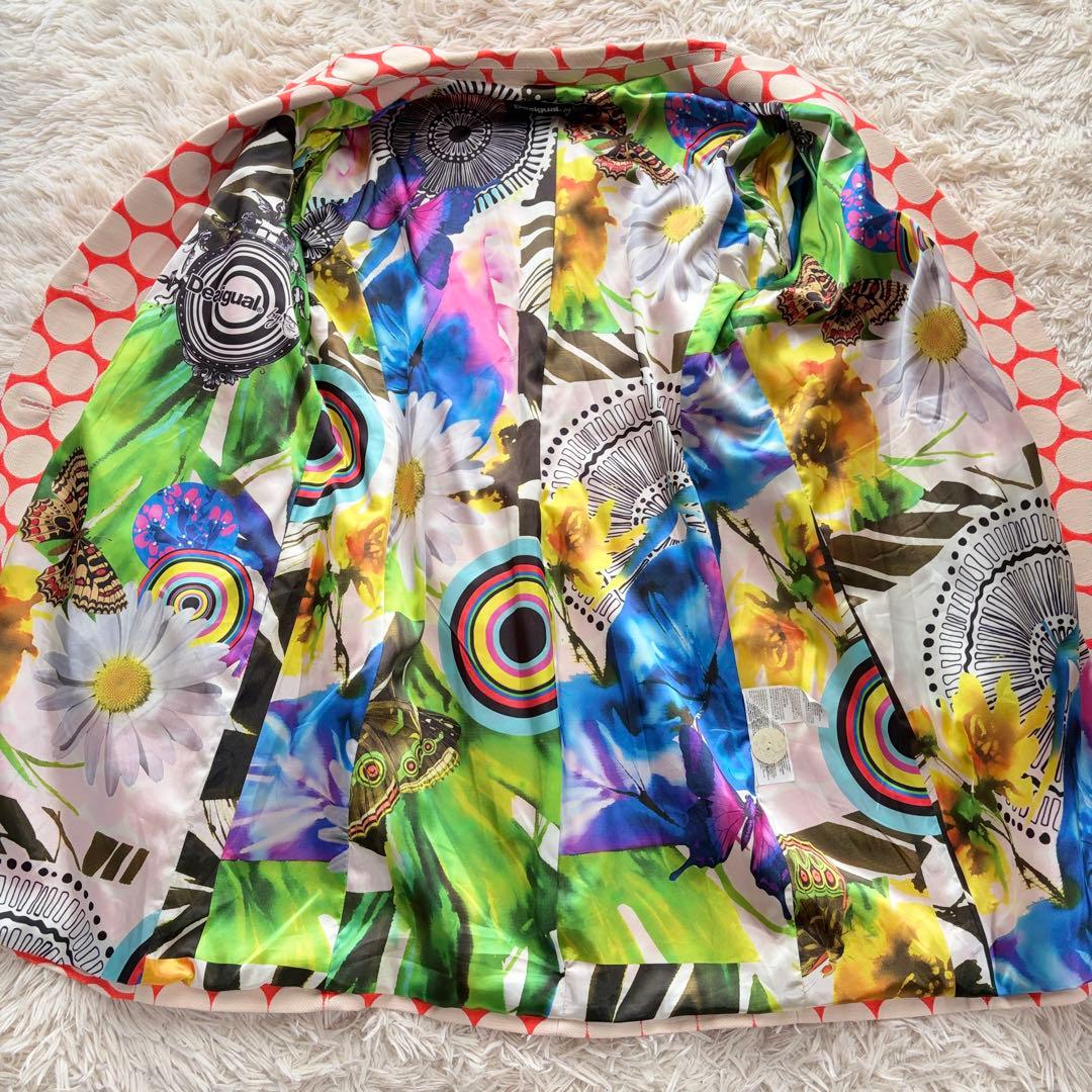 【専用✨】Desigual ドット柄テーラードジャケット スプリングコートXL