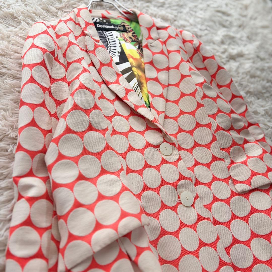 【専用✨】Desigual ドット柄テーラードジャケット スプリングコートXL