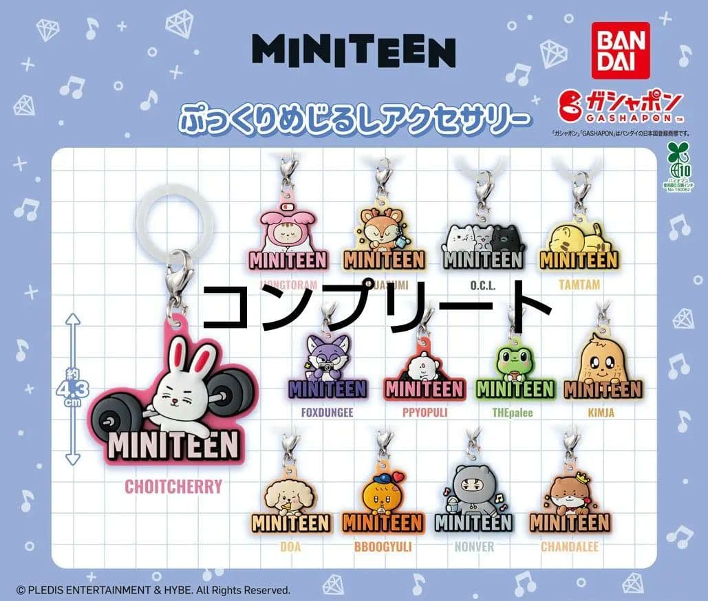 MINITEEN ぷっくりめじるしアクセサリー ガシャポン 13種類 コンプ