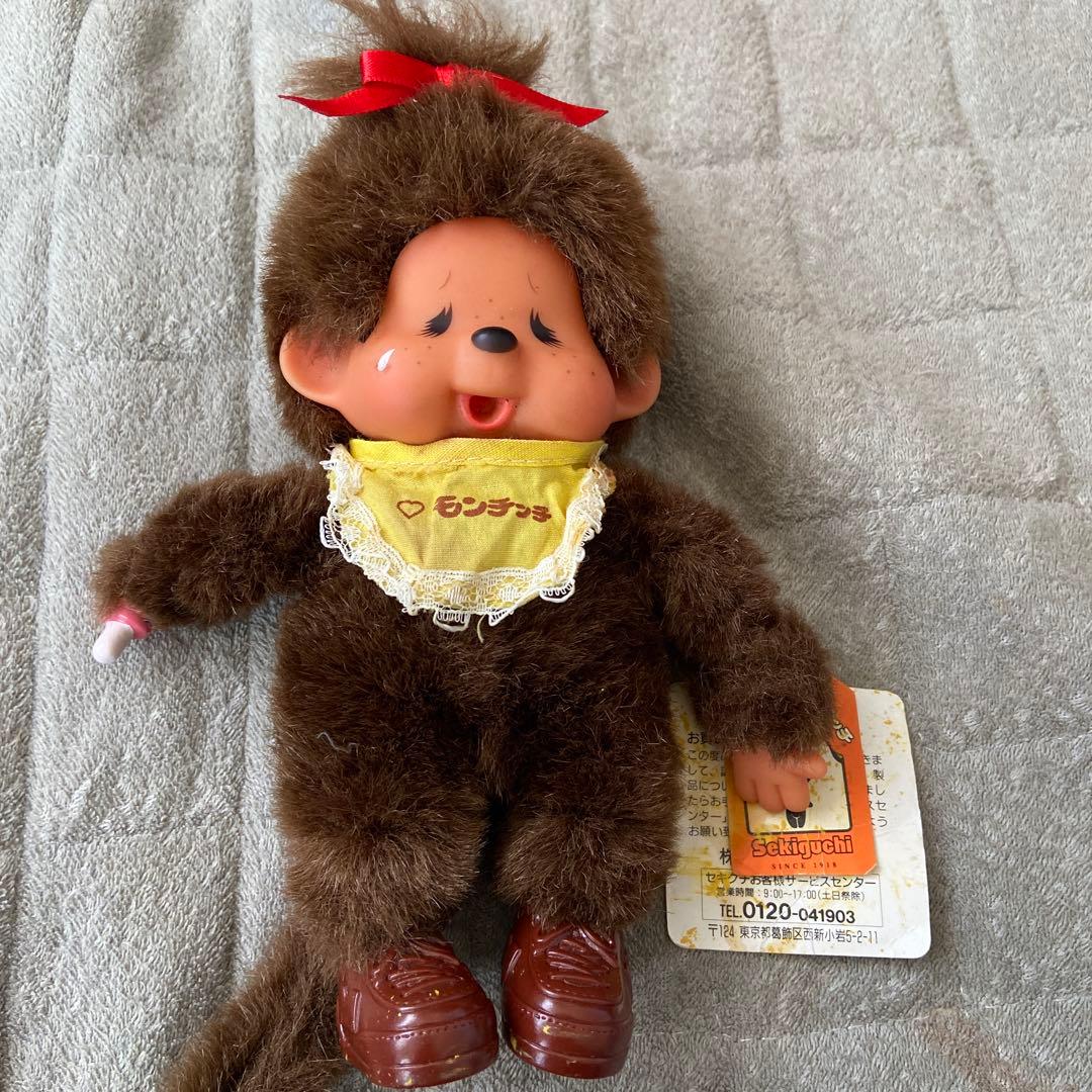 ビンテージ モンチッチ 女の子 泣き monchhichi スニーカー履きタグ付
