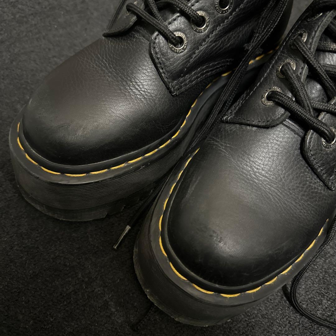海*維様 Dr. Martens ブラックプラットフォームブーツ UK5