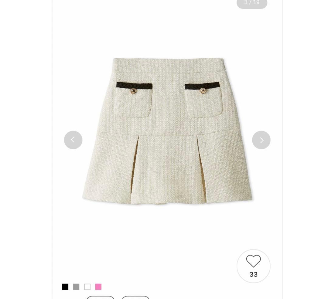LILY BROWN ツイードショートジャケット、スカートセット　セットアップ