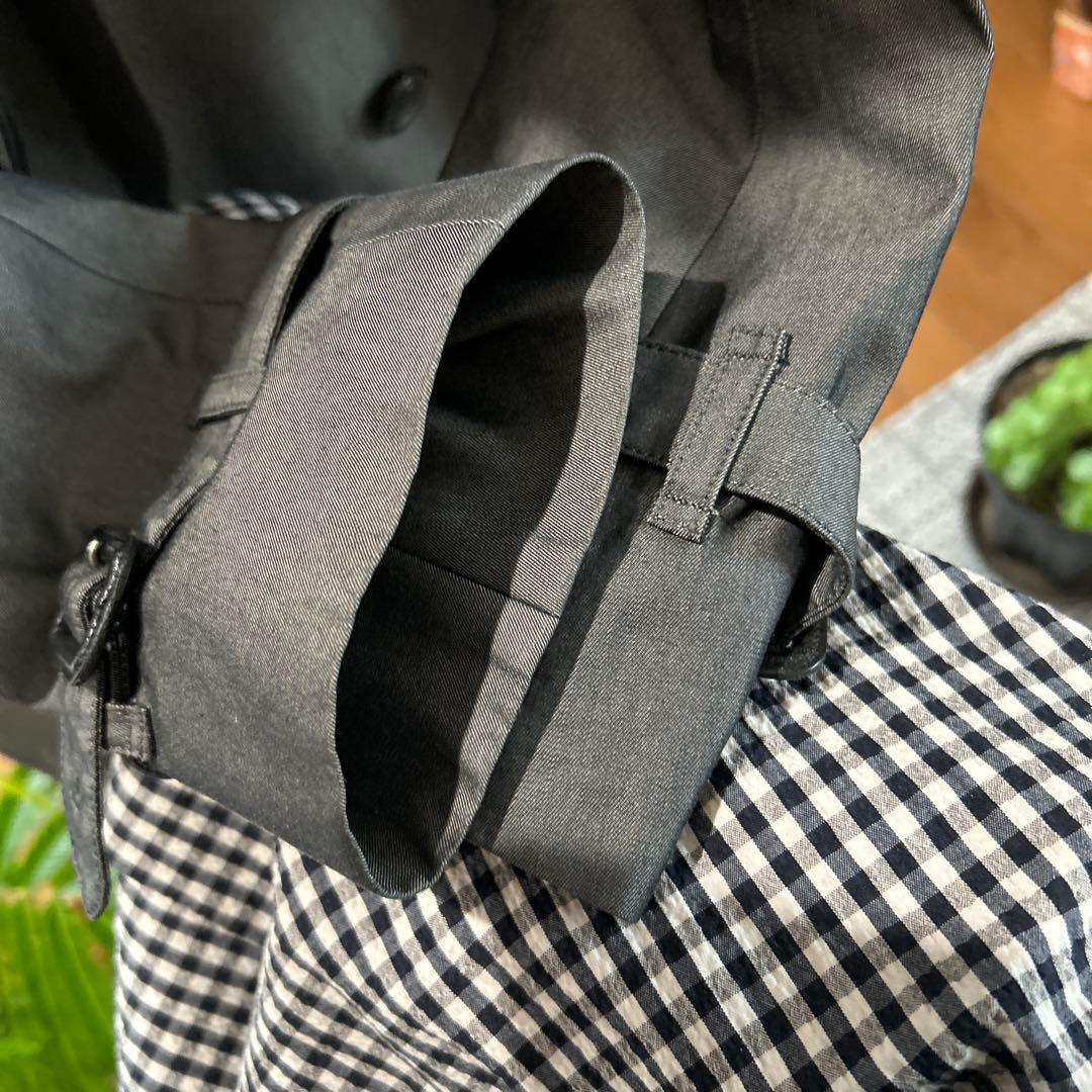 ハルBurberry トレンチコート　ショート丈　サイズ38 グレー