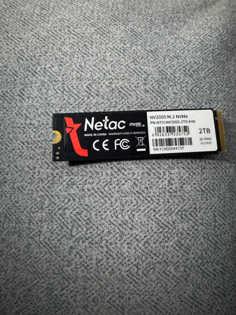 内蔵型SSD Netac NV3000 NVMe 2TB SSD PCIE Gen3x4