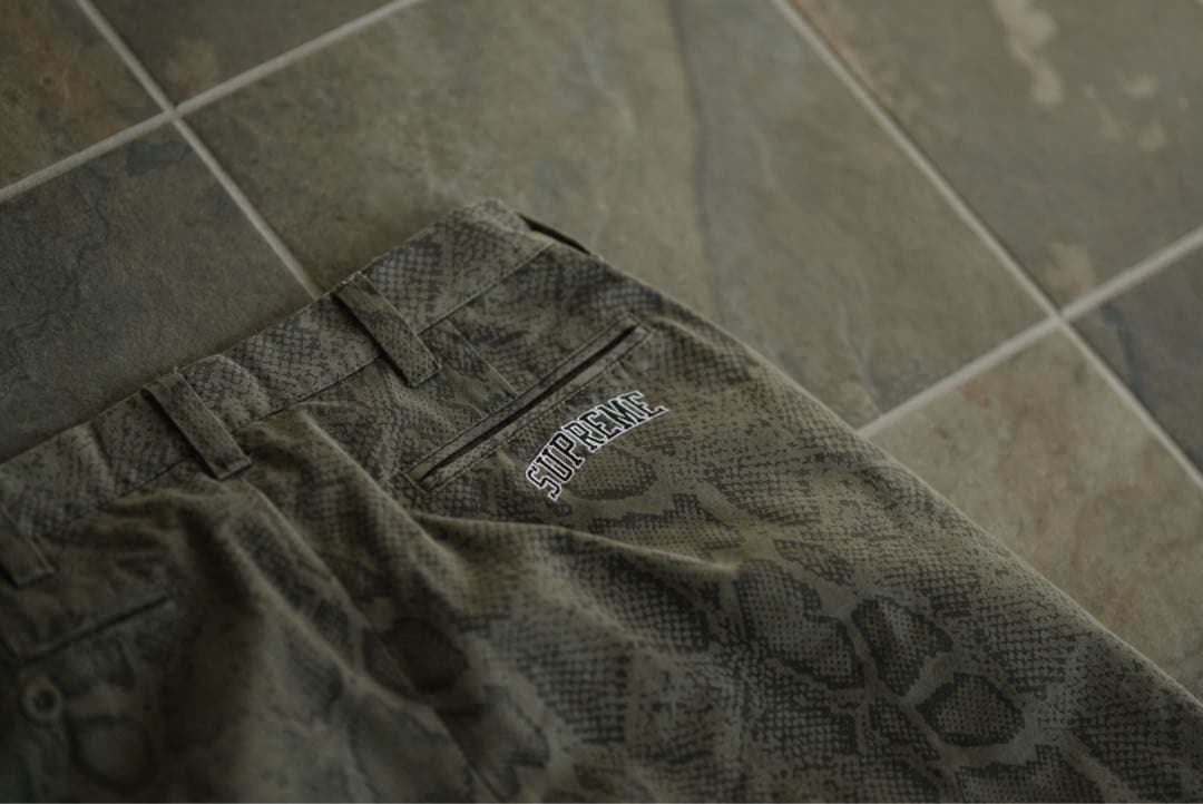 24ss Supreme Snake Print Chino Pant パイソン